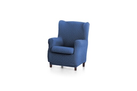 Husa fotoliu elastica bi-stretch, Arion, wing chair, albastru C/3