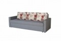 Canapea extensibila Firenze Grey Roses Flower 218x85x85 cm, cu lada de depozitare