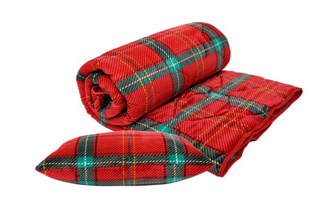 Set Alcam cocolino, perna 50x70 cm si pilota matlasata 140x200 cm, Xmas Fleece