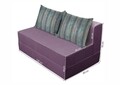 Canapea extensibila Urban Living Bedora 136x80x40 cm Purple/Stripes