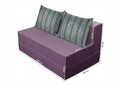 Canapea extensibila Urban Living, 136x80x40 cm Purple/Stripes