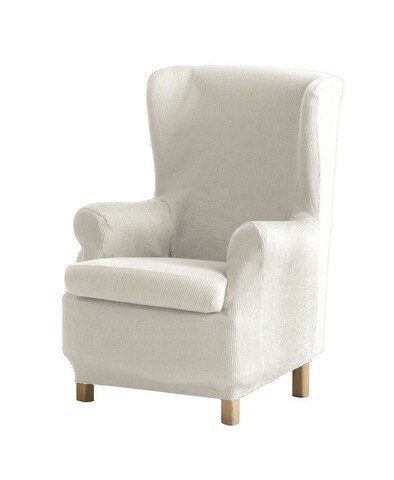 Husa fotoliu elastica bi-stretch, Ulises, wing chair, natural C/0