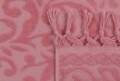 Set 2 prosoape de maini 50x90 cm, 100% bumbac, Saheser, Bağlamalı Firuze  Pink