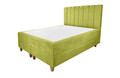 Pat matrimonial, Stockholm, Lines E, 160x200 cm, saltea tip Pocket, topper memory, Verde