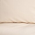 Lenjerie de pat dubla Defla, Homla, 3 piese, 160x200 cm, bumbac, bej