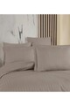Lenjerie de pat dubla, Grej, Bedora, 4 piese, 220x200 cm, 100% bumbac satinat