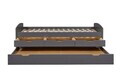 Pat multifunctional pentru o persoana, 90x200 cm, Lena 10C, Inter Link, lemn, gri