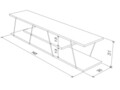 Comoda TV Rafevi Tars, 143 x 32 x 31 cm, PAL/metal, oak/galben