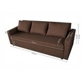 Canapea extensibila Firenze Dark Chocolate 218x85x85cm + lada de depozitare, maro