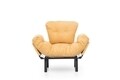 Fotoliu extensibil Nitta Single, Futon,135x70 cm,metal, mustar