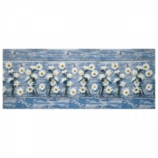 58x140 cm, Albastru/Alb
