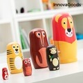 Matryoshka din lemn cu figurine de animale Funimals InnovaGoods 11 piese