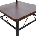 Set dining/bucatarie Roza Pakoworld, masa cu 4 scaune, 120x70x75 cm, MDF laminat/otel, negru mat