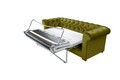 Canapea extensibila Oxford Chesterfield, 88x216x75 cm, 3 locuri, Olive