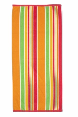 Prosop de plaja Stripe Red, Heinner, 70 x 140 cm, 80% bumbac/ 20% poliester, multicolor