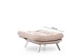 Fotoliu extensibil Misa Solo, Futon, 135x88 cm, metal, mink