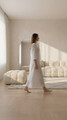 Canapea Bellezza, 3L, 233x104x72 cm, Ivory