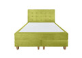 Pat matrimonial, Stockholm, Dots E, 140x200 cm, saltea tip Pocket, topper memory, Verde