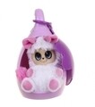 Plus Sasu cu accesoriu pentru dormit, Brush Baby World, 15 cm, mov
