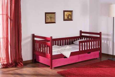 Pat pentru camera copilului Alicja, Meblobed, cu 2 sertare, 80x180 cm, lemn de pin