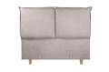 Pat matrimonial, Stockholm, Pillows E, 180x200 cm, saltea tip Pocket, topper memory, Taupe