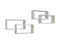 Set 2 rafturi pentru perete RF.002.002.239, Gauge Concept, 104x22x45 cm, alb