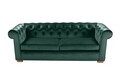 Canapea extensibila Oxford Chesterfield, 88x216x75 cm, 3 locuri, Green