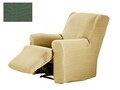 Husa fotoliu cu recliner elastica bi-stretch, Aquiles, verde C/4