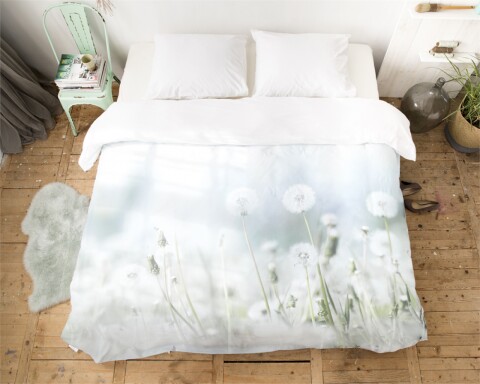 Lenjerie de pat pentru două persoane Summer Morning Meadow Green, Royal Textile, 100% bumbac organic