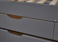 Pat multifunctional pentru o persoana, 90x200 cm, Lena 10C, Inter Link, lemn, gri