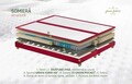 Pat matrimonial, Stockholm, Cubic E, 140x200 cm, saltea tip Pocket, topper memory, Rosu