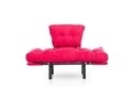 Fotoliu extensibil Nitta Single, Futon,135x70 cm,metal, fucsia