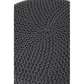 Taburet, Braid, Bizzotto, 60x30 cm, lemn de pin/policoton, gri inchis