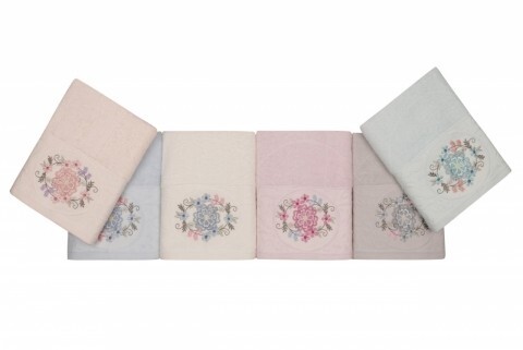Set 6 prosoape de maini 50x90 cm, 100% bumbac, Saheser, CeCek Desen 3D  Sarı Papatya