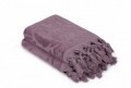 Set 2 prosoape de maini 50x90 cm, 100% bumbac, Saheser, Bağlamalı Firuze  Purple