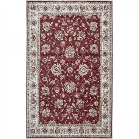 Covor rezistent Eko, ALT 05 - Red, Ivory, 100% poliester,  80 x 300 cm