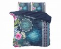 Lenjerie de pat dubla Luna Blue, Royal Textile, 3 piese, 200 x 220 cm, 100% bumbac, albastra