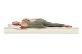 Saltea Super Ortopedica Tri Flexa Free Air, 140x190x19 cm, 12+3+3 Memory, Anatomica , Husa Hipoalergenica
