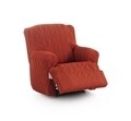 Husa fotoliu cu recliner elastica bi-stretch, Iria, caramiziu C/9