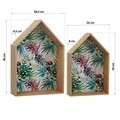 Set 2 rafturi de perete Tropical, Versa, 28.5x9.5x40 cm, lemn