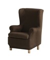 Husa fotoliu elastica bi-stretch, Ulises, wing chair, maro  C/7