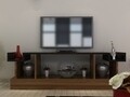 Comoda TV CAKIL, Gauge Concept, 127x30x48 cm, PAL, aluna/negru
