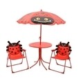 Set mobilier de gradina pentru copii Ladybug, Decoris, 4 piese, rosu