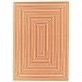 Covor indoor outdoor Braid Orange, Floorita, 133 x 190 cm, polipropilena, alb/portocaliu