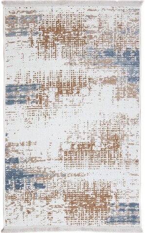 Covor Eko rezistent, NK 01 - Beige, Blue, 100% poliester,  75 x 300 cm