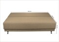 Canapea Extensibila Roma Lux Cappuccino 205x90x86 cm + lada de depozitare