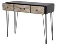 Consola Oklahoma, Mauro Ferretti, 100 x 38.5 x 80 cm, fier/MDF, negru/maro