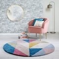 Covor Metro Multi, Flair Rugs, 133 cm Ø, poliester, multicolor