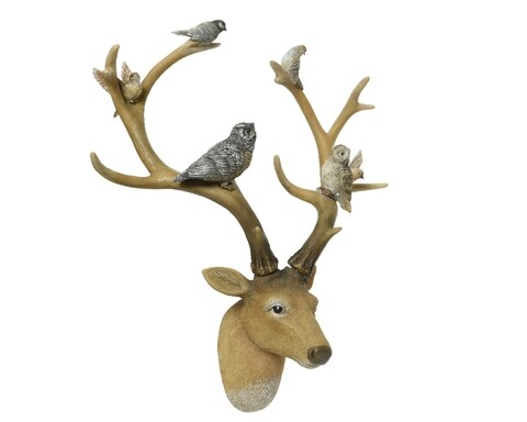 Decoratiune de perete Deer, Decoris, poliamida, multicolor