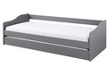 Pat multifunctional pentru o persoana, 90x200 cm, Malte, Inter Link, lemn, gri